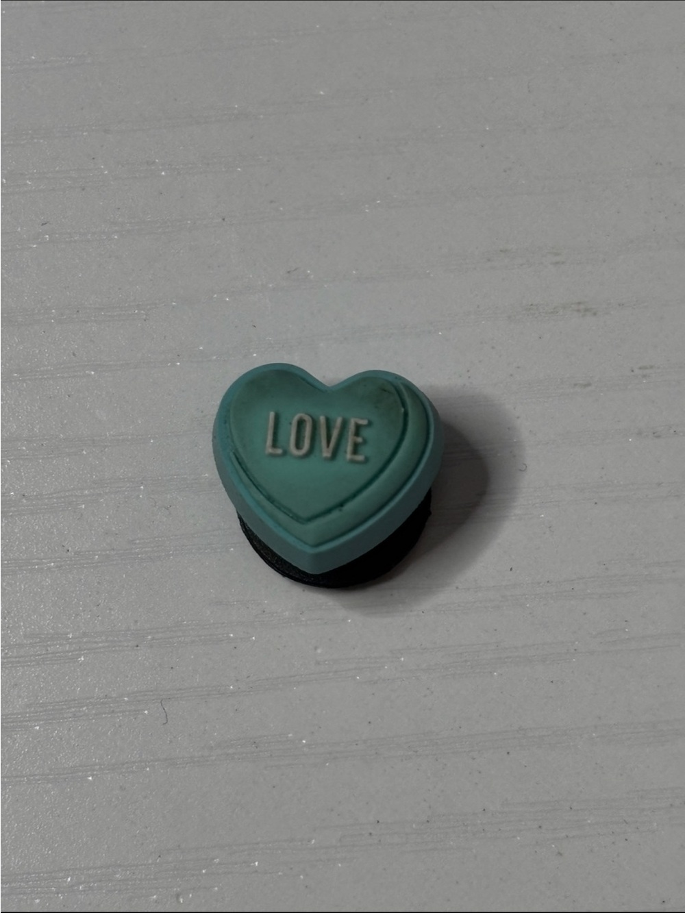 CROCS Teal Heart 'LOVE' Charm